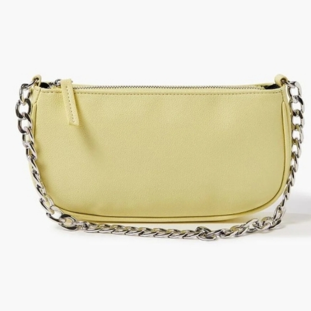 FOREVER 21 Chain Faux Leather Shoulder Bag